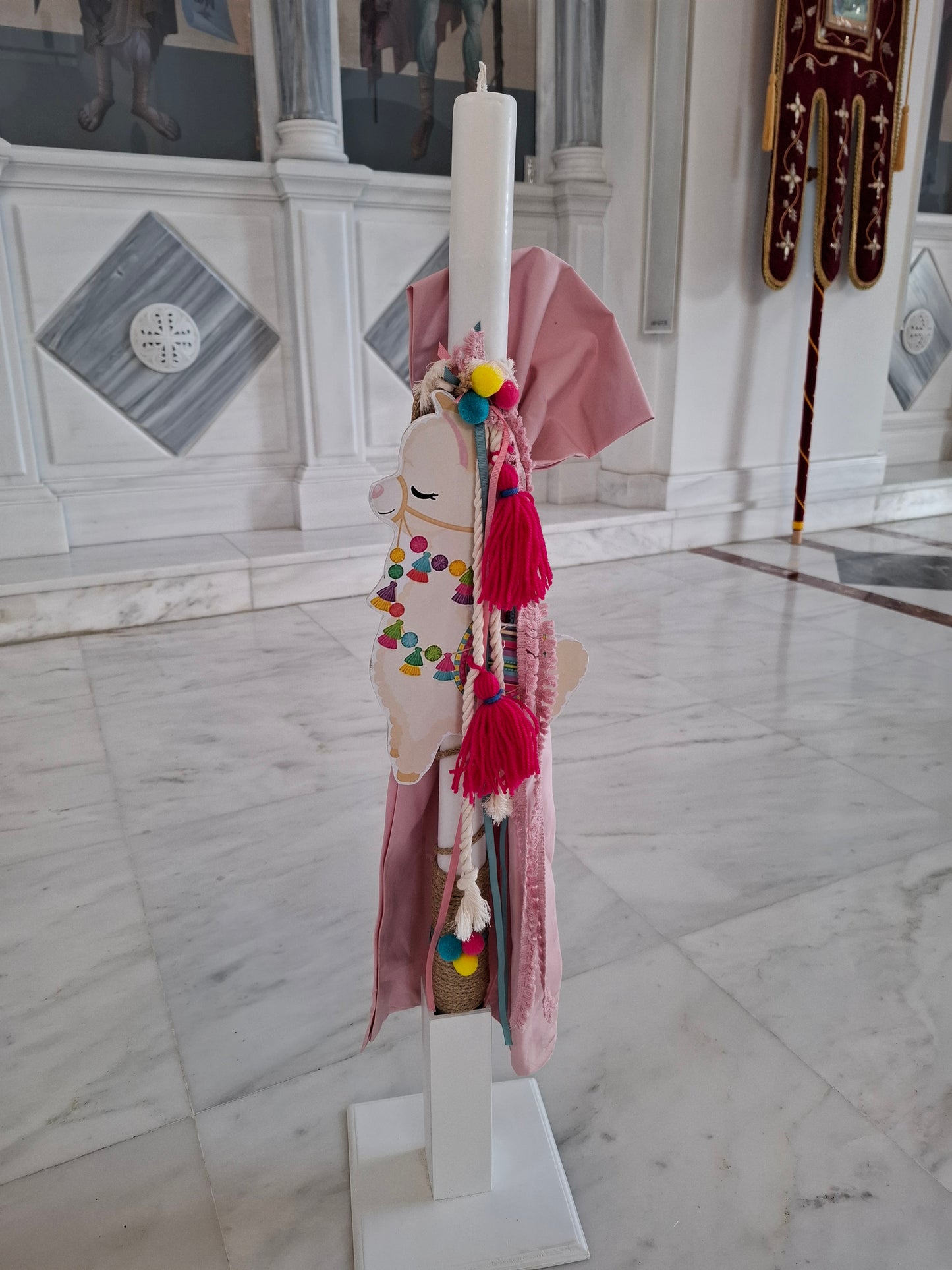 Διακόσμηση Βάπτισης με θέμα το λάμα
