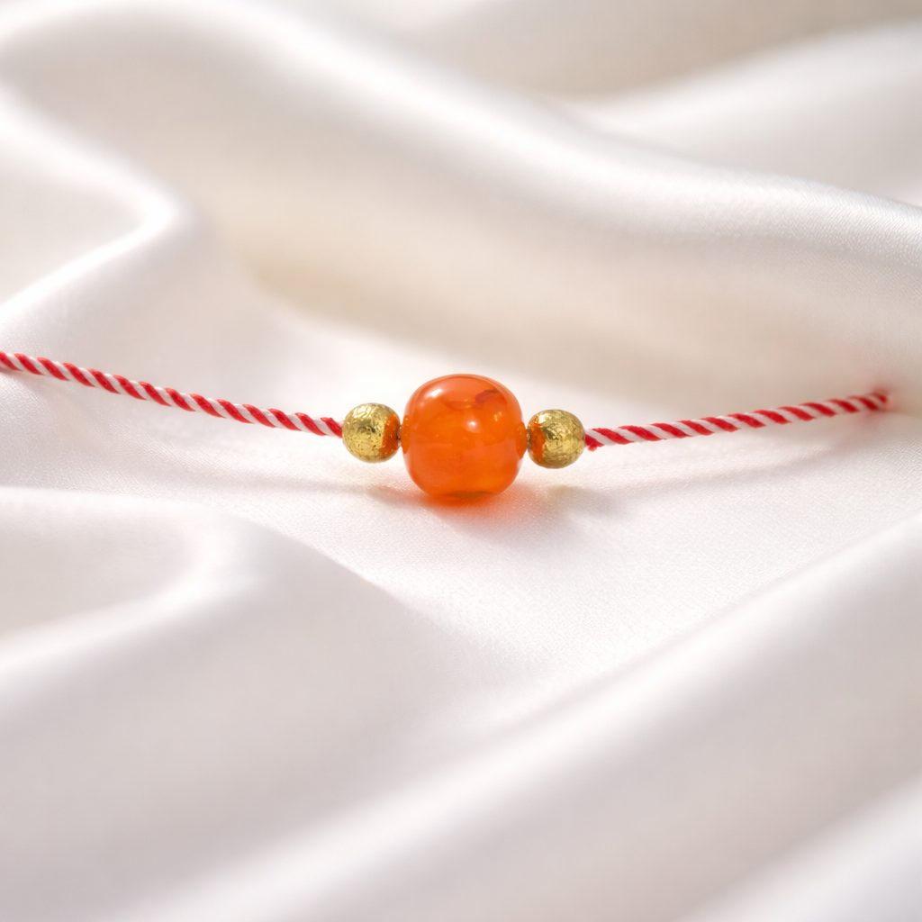 Μαρτάκι με πορτοκαλί χάντρα