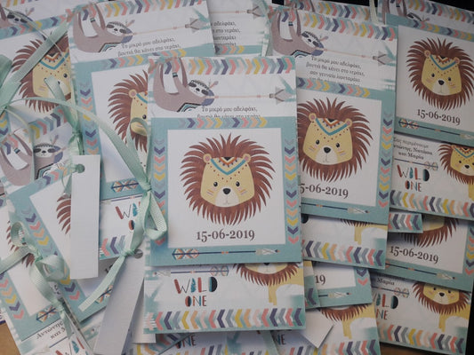 Lion themed Baptism Invitation