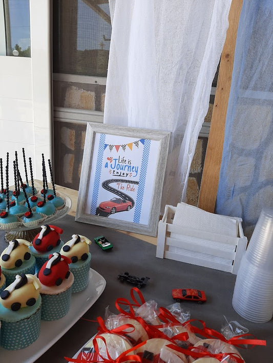 Christening Decoration with Car Theme