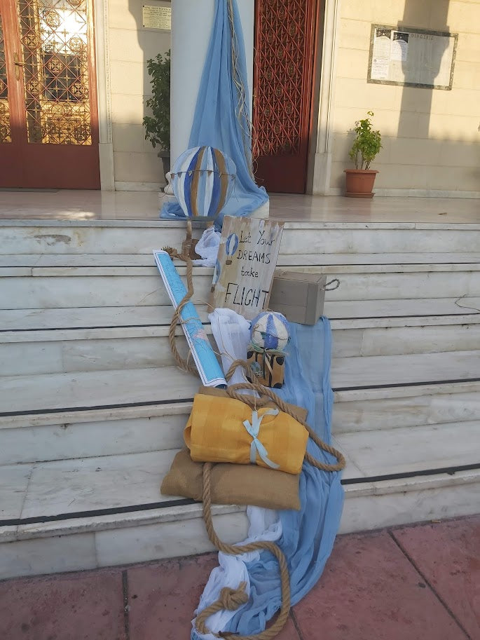Διακόσμηση Βάπτισης με θέμα Αερόστατο