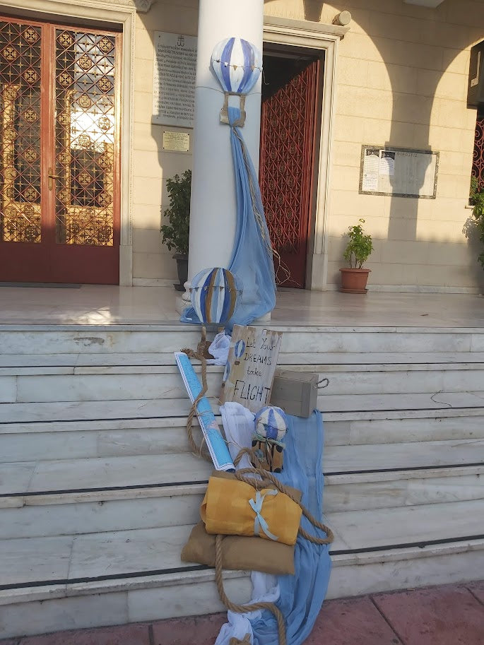 Διακόσμηση Βάπτισης με θέμα Αερόστατο