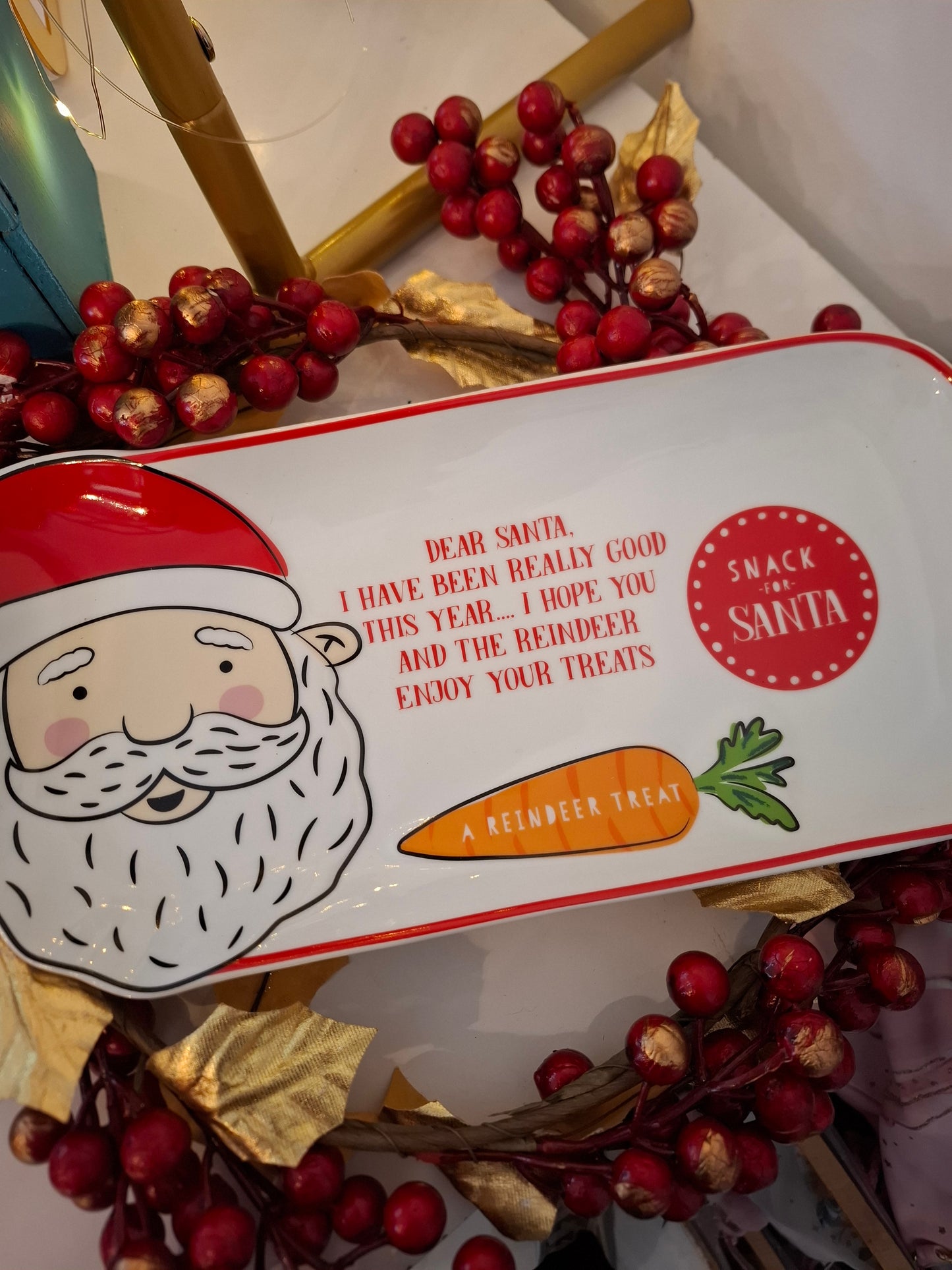 Πιατέλα για τον Άη Βασίλη 33x14 cm