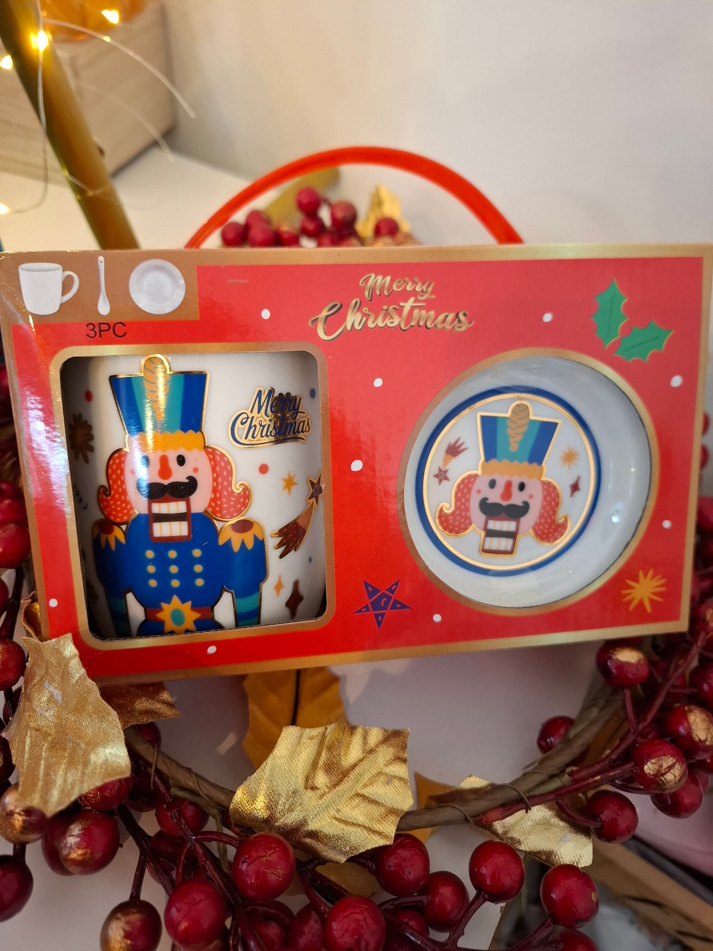 Σετ κούπα με κουτάλι και πιατακι