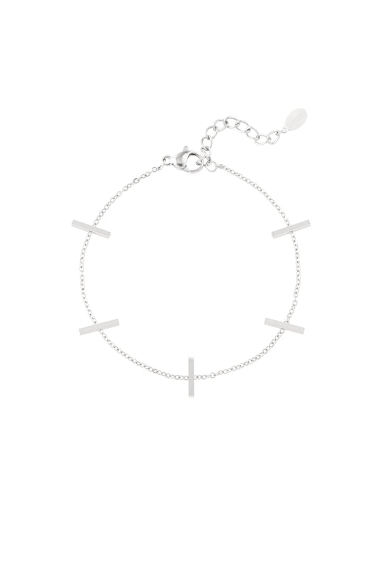 Βραχιόλι ατσάλινο με γραμμές