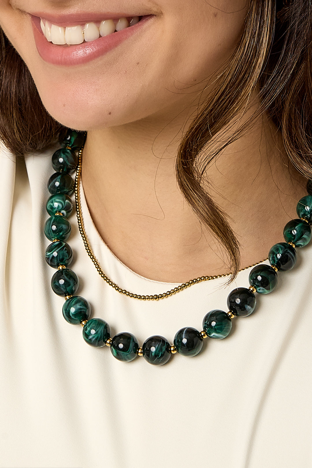 Κολιέ με ακρυλικές χάντρες Χάντρες