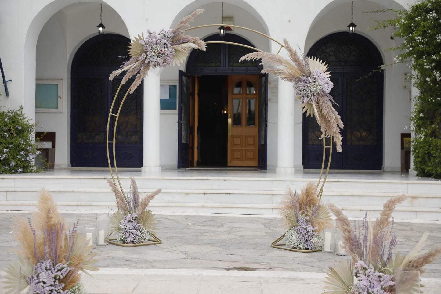 Διακόσμηση Γάμου με λεβάντα και pampas