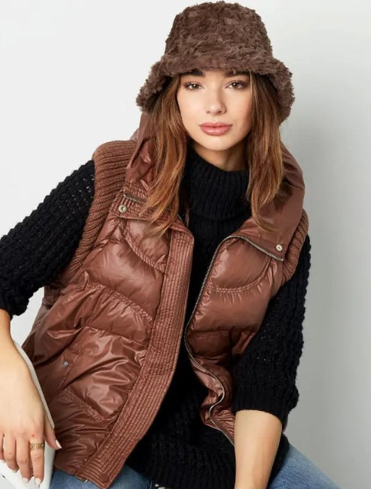 Light brown fur hat