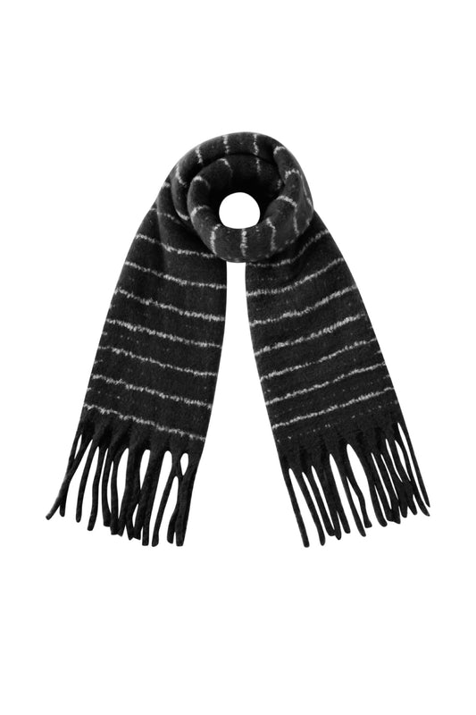 Κασκόλ μαύρο ριγέ