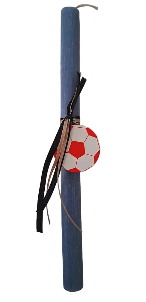 Λαμπάδα αρωματισμένη μπλε με μπρελόκ Ολυμπιακού