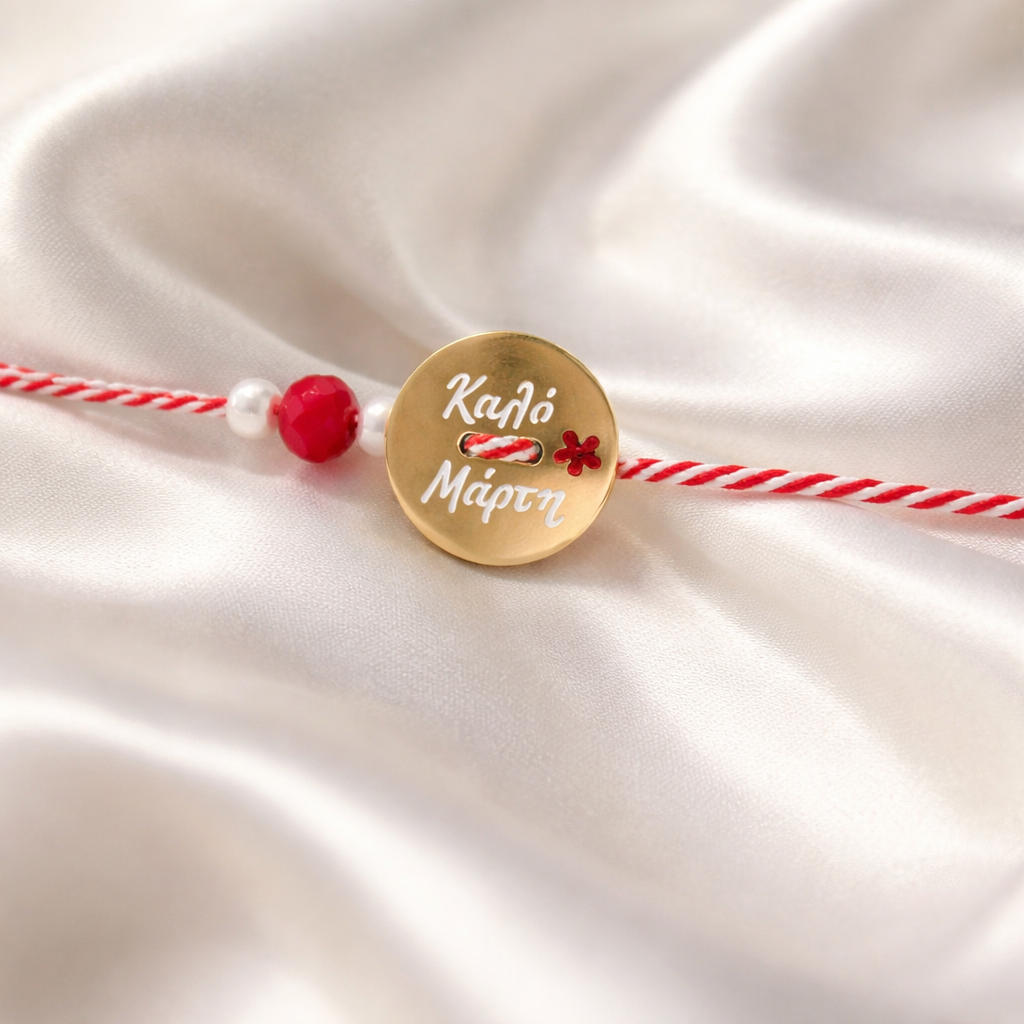 Μαρτάκι με μεταλλικό στοιχείο "ΚΑΛΟ ΜΑΡΤΗ"