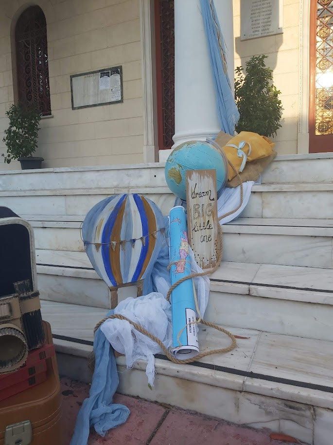 Διακόσμηση Βάπτισης με θέμα Αερόστατο
