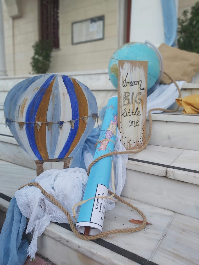Διακόσμηση Βάπτισης με θέμα Αερόστατο