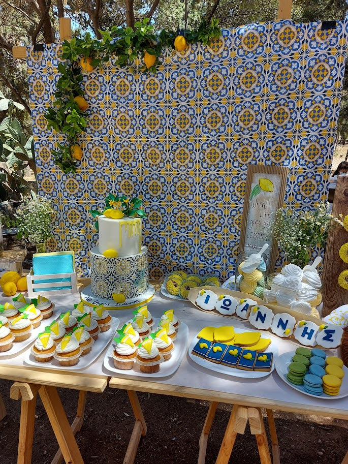 Διακόσμηση Βάπτισης με θέμα Λεμόνι