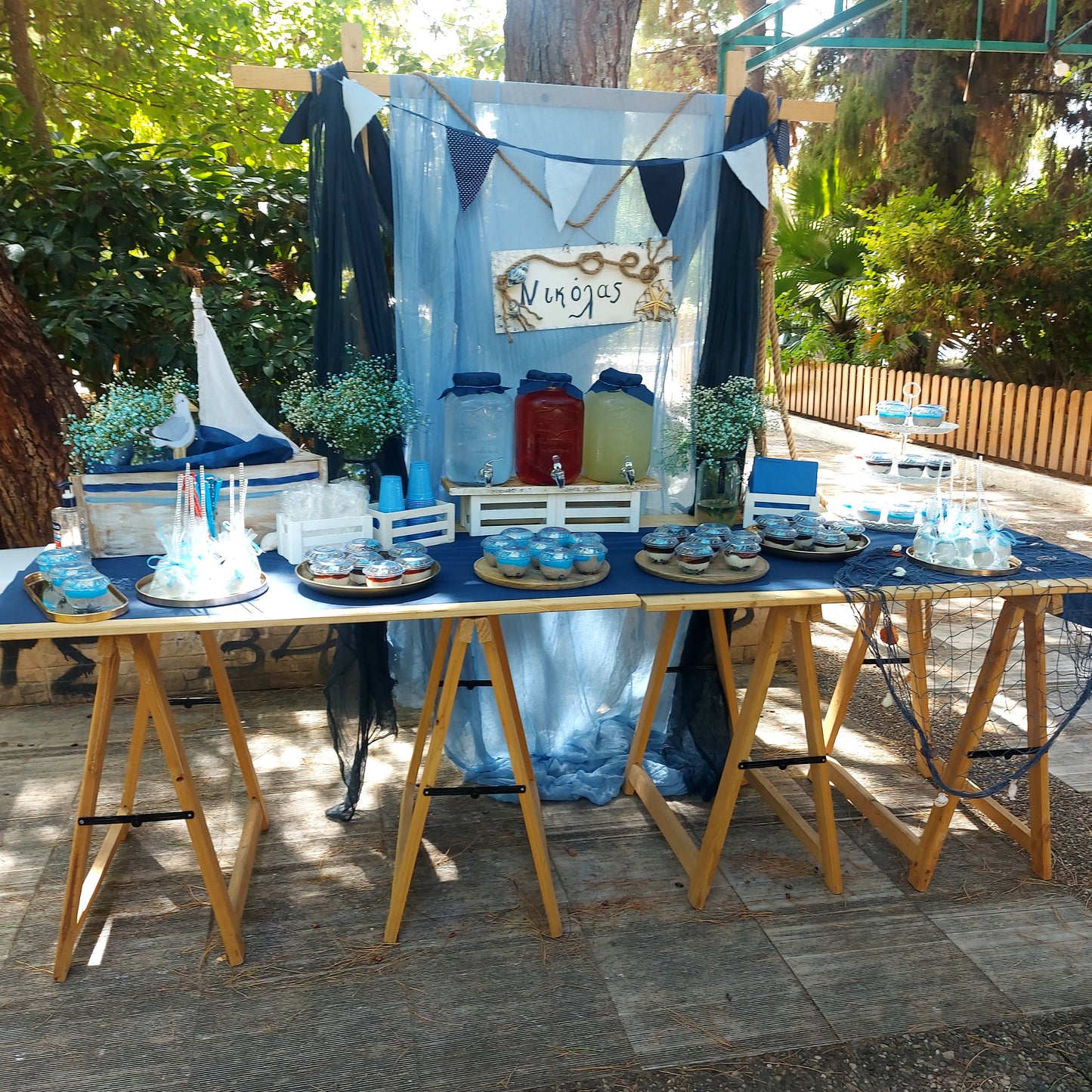 Διακόσμηση Βάπτισης με θέμα την φάλαινα