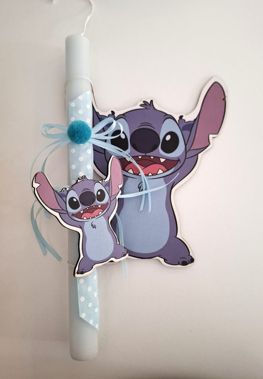 Πασχαλινή λαμπάδα με θέμα Stitch