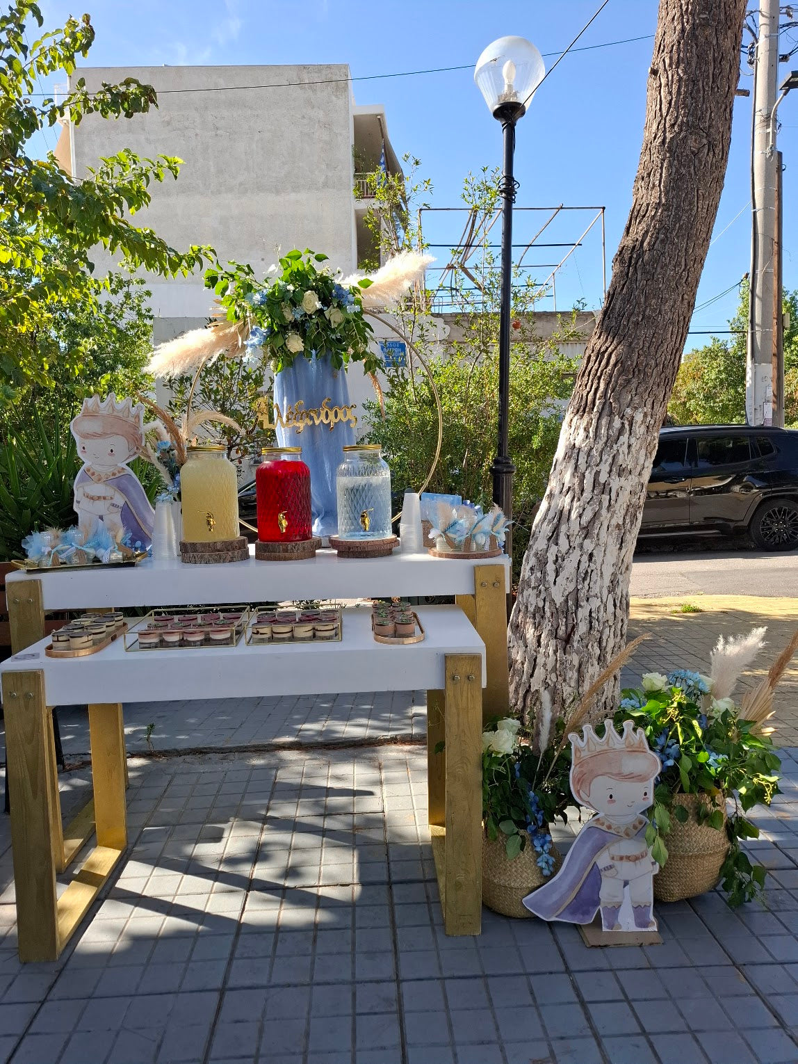Διακόσμηση βάπτισης με θέμα πρίγκιπας