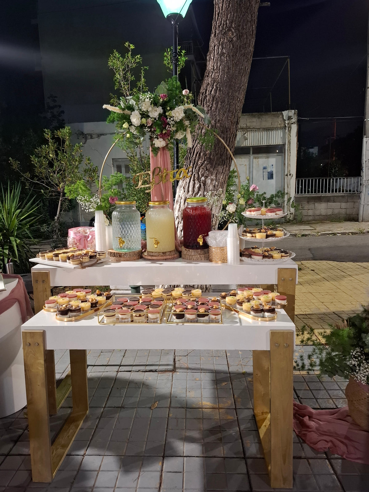 Διακόσμηση Βάπτισης με θέμα το αρκουδάκι για κορίτσι