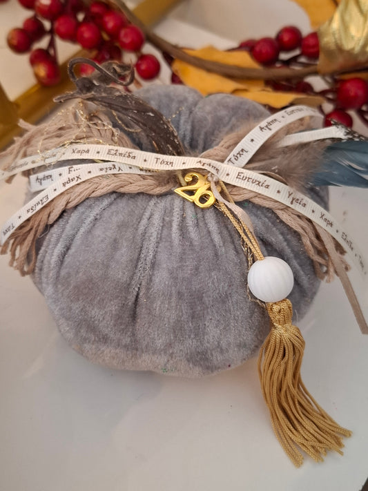 Γούρι κολοκύθα υφασμάτινη