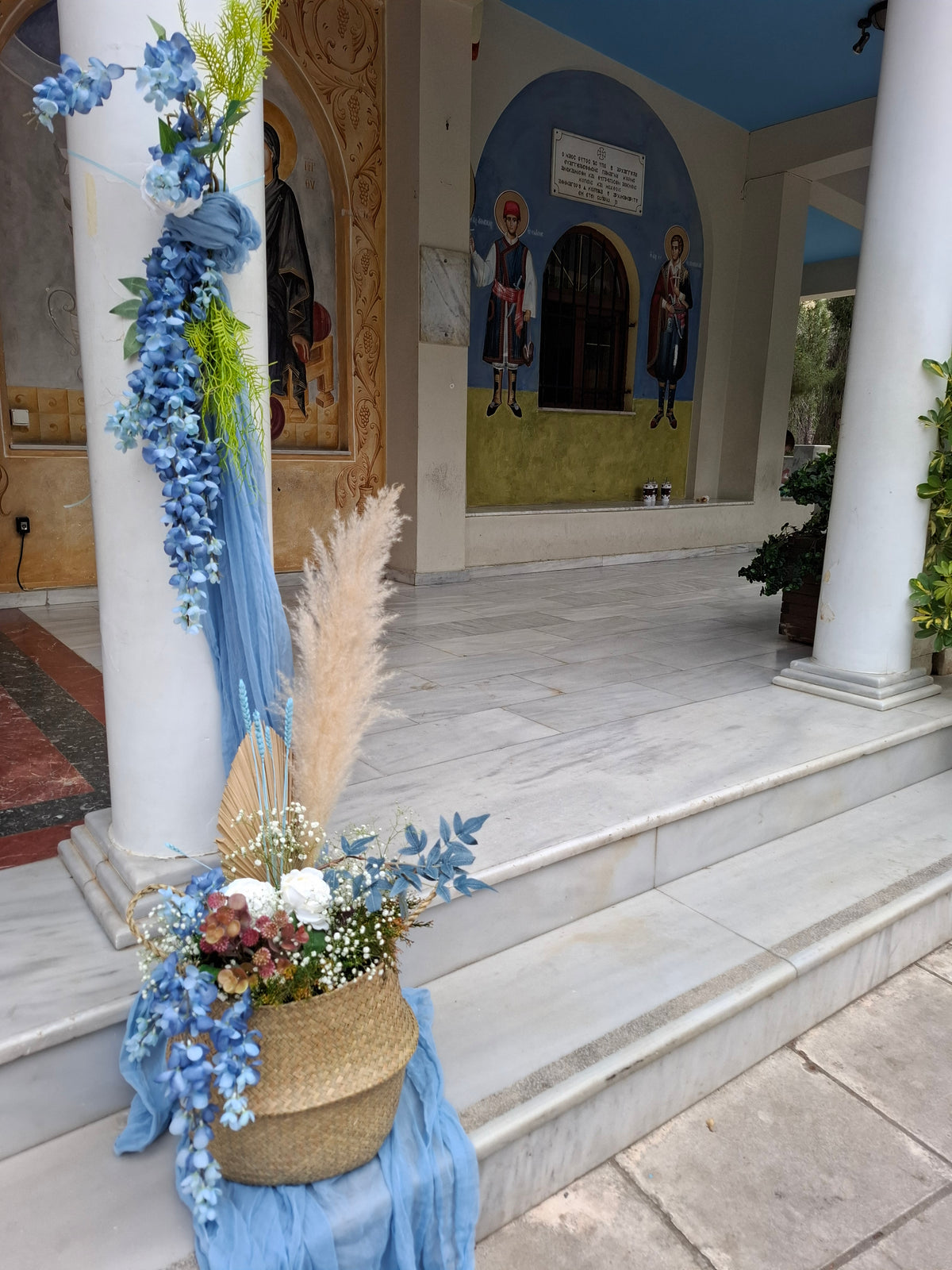 Διακόσμηση Βάπτισης αγόρι και κορίτσι με θέμα το αερόστατο