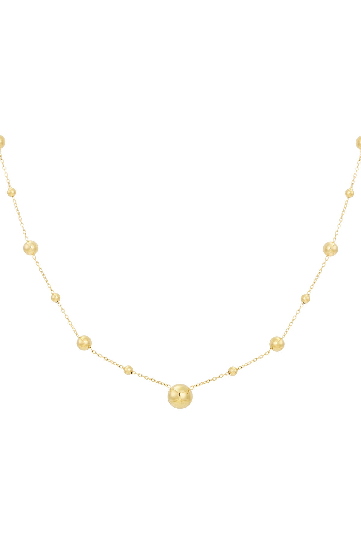 Κολιέ ατσάλινο με μπάλες μήκος