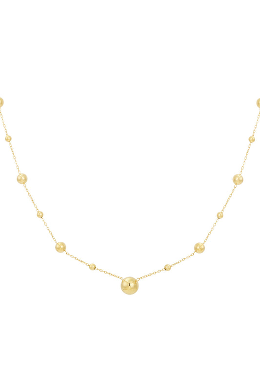 Κολιέ ατσάλινο με μπάλες μήκος