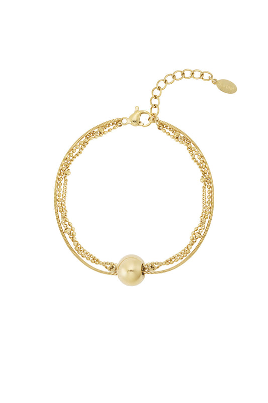 Χρυσό ατσάλινο τριπλό βραχιόλι