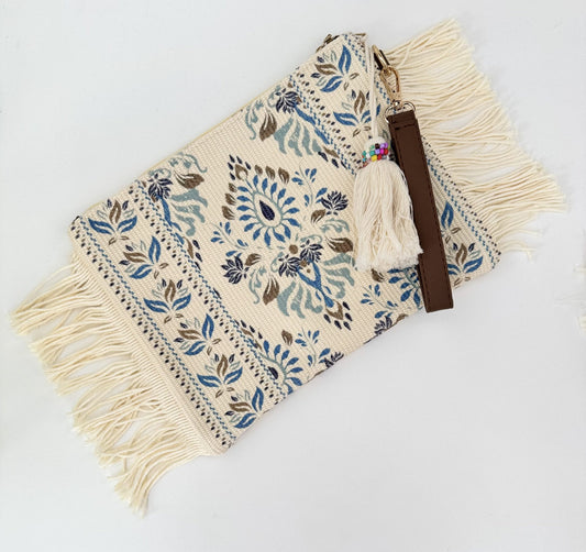Τσάντα χειρός υφασμάτινη με boho σχέδιο