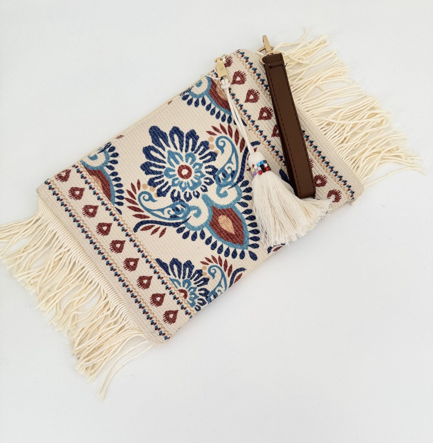 Τσάντα χειρός υφασμάτινη με boho σχέδιο