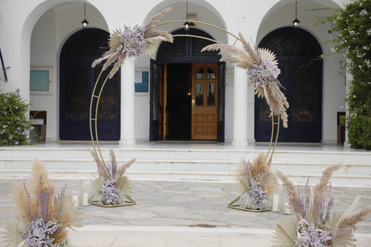 Διακόσμηση Γάμου με λεβάντα και pampas