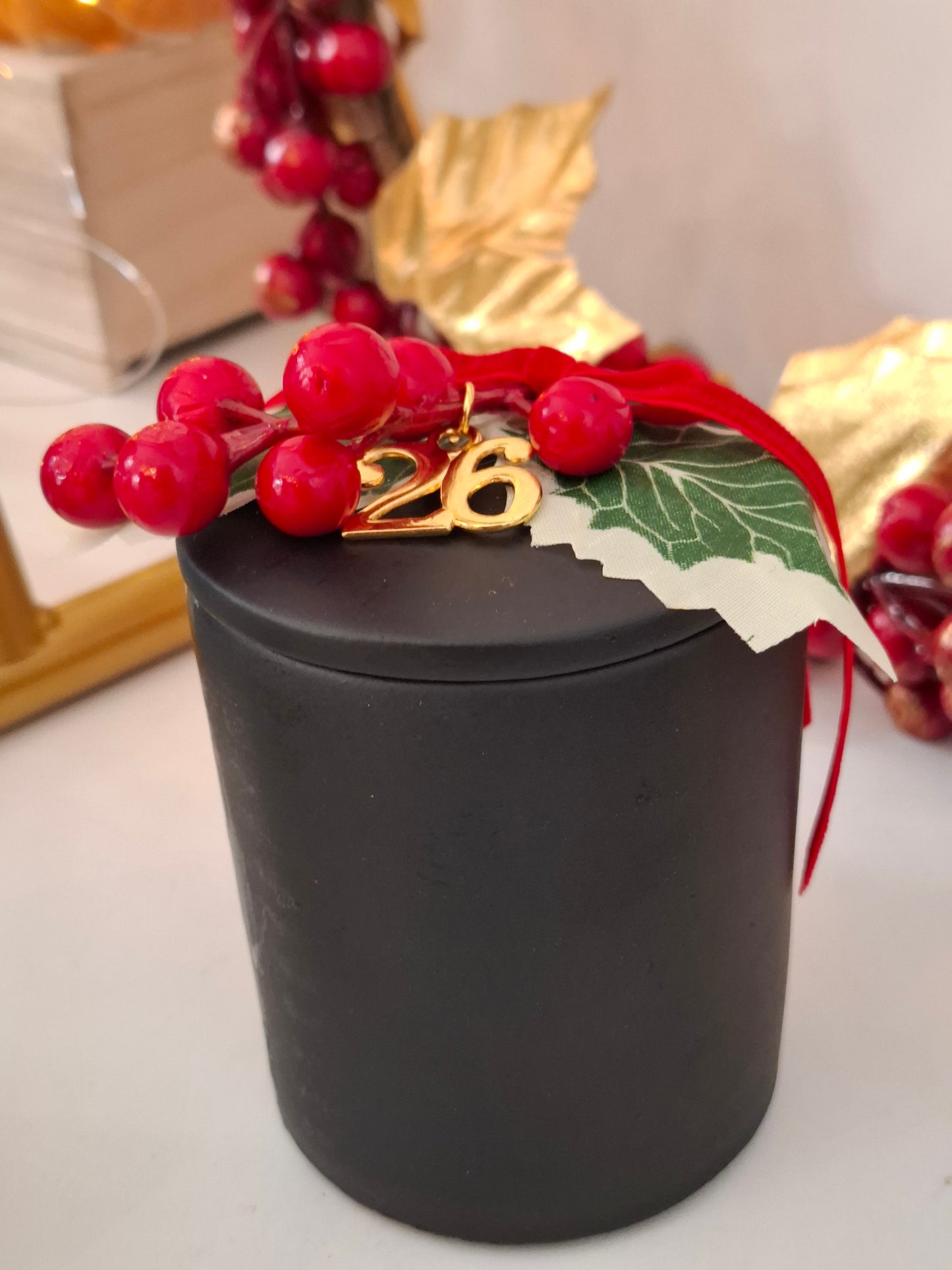 Χριστουγεννιάτικο γούρι κεράκι σόγιας