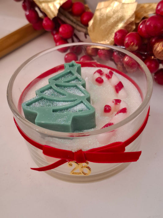 Χριστουγεννιάτικο γούρι κερί σόγιας